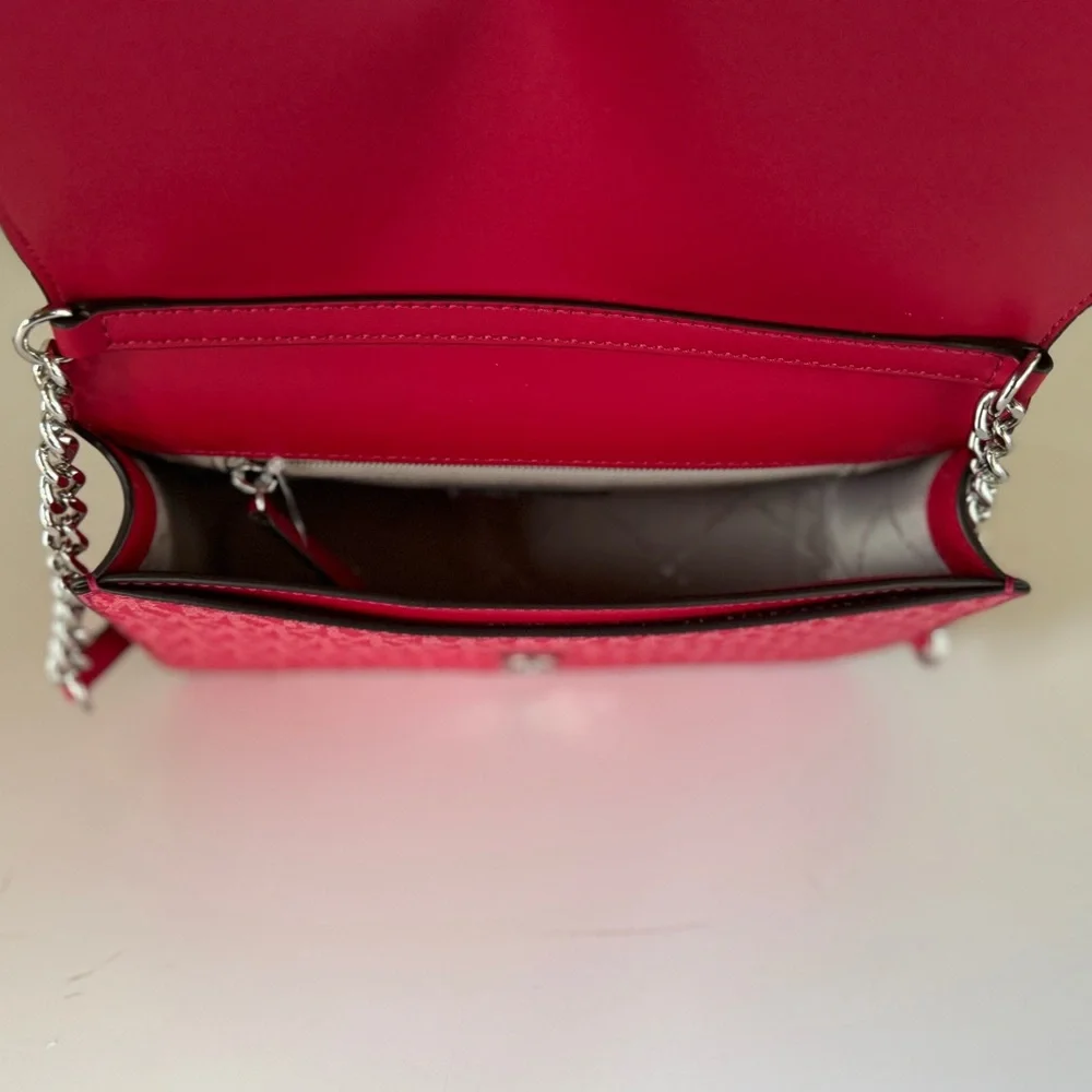Michael Kors Jet Set Travel MD Shoulder Flap Crossbody Bag MK Dark Raspberry - Picture 12 of 16